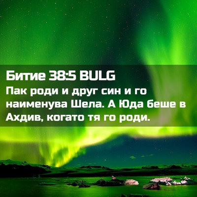 Picture 02 - Битие 38:5 BULG - Пак роди и друг син и го - Bible Verse Picture