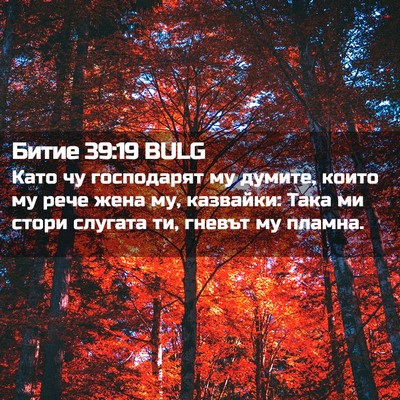 Picture 02 - Битие 39:19 BULG - Като чу господарят му - Bible Verse Picture