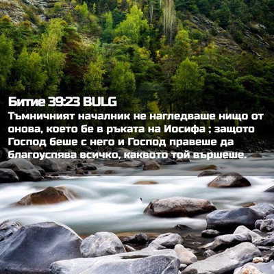 Picture 02 - Битие 39:23 BULG - Тъмничният началник не - Bible Verse Picture