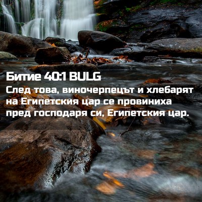 Picture 02 - Битие 40:1 BULG - След това, виночерпецът и - Bible Verse Picture