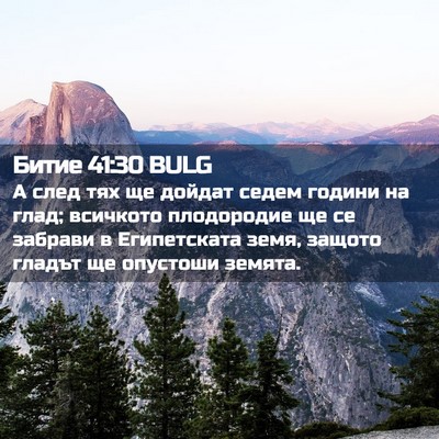 Picture 02 - Битие 41:30 BULG - А след тях ще дойдат седем - Bible Verse Picture