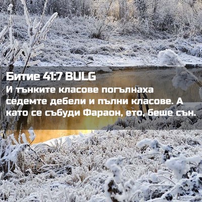 Picture 02 - Битие 41:7 BULG - И тънките класове - Bible Verse Picture