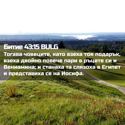 Picture 02 - Битие 43:15 BULG - Тогава човеците, като - Bible Verse Picture