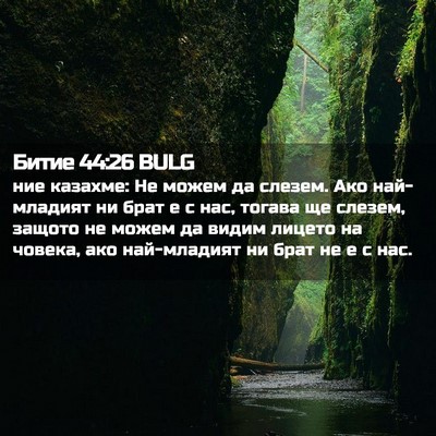 Picture 02 - Битие 44:26 BULG - ние казахме: Не можем да - Bible Verse Picture