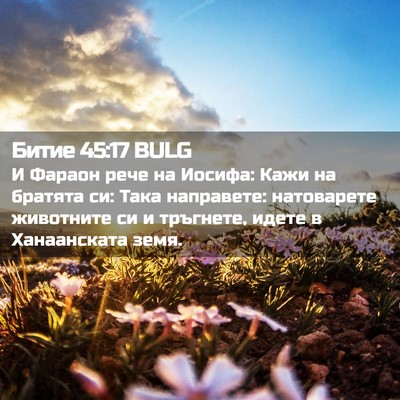 Picture 02 - Битие 45:17 BULG - И Фараон рече на Иосифа: - Bible Verse Picture