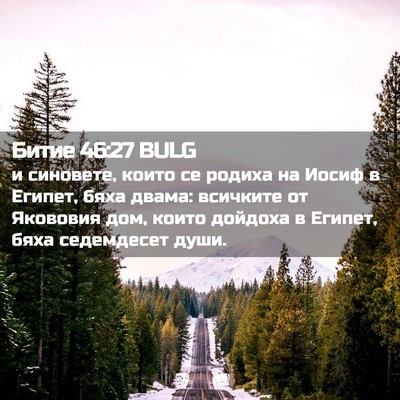 Picture 02 - Битие 46:27 BULG - и синовете, които се родиха - Bible Verse Picture