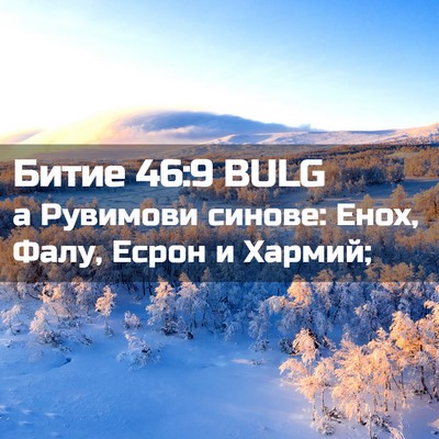 Picture 02 - Битие 46:9 BULG - а Рувимови синове: Енох, - Bible Verse Picture