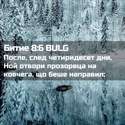 Picture 02 - Битие 8:6 BULG - После, след четиридесет - Bible Verse Picture