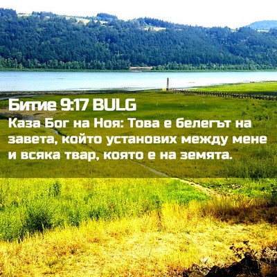 Picture 02 - Битие 9:17 BULG - Каза Бог на Ноя: Това е - Bible Verse Picture