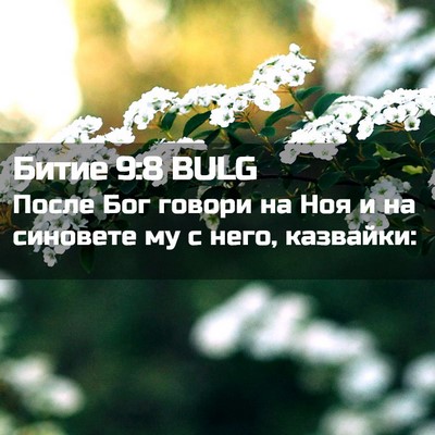 Picture 02 - Битие 9:8 BULG - После Бог говори на Ноя и - Bible Verse Picture