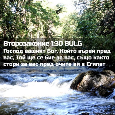 Picture 02 - Второзаконие 1:30 BULG - Господ вашият Бог, Който - Bible Verse Picture