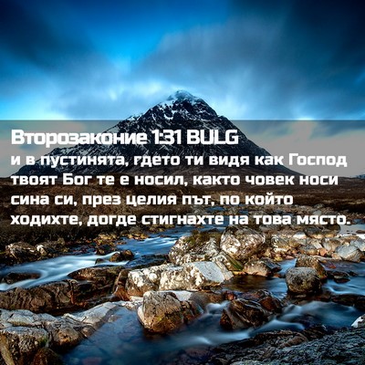 Picture 02 - Второзаконие 1:31 BULG - и в пустинята, гдето ти - Bible Verse Picture