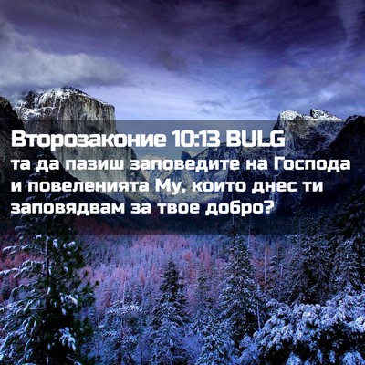 Picture 02 - Второзаконие 10:13 BULG - та да пазиш заповедите на - Bible Verse Picture