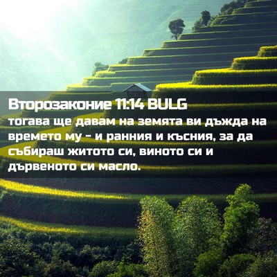 Picture 02 - Второзаконие 11:14 BULG - тогава ще давам на земята - Bible Verse Picture