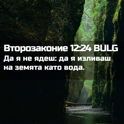 Picture 02 - Второзаконие 12:24 BULG - Да я не ядеш: да я изливаш - Bible Verse Picture