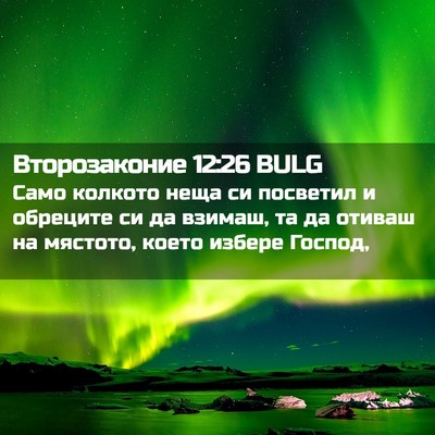 Picture 02 - Второзаконие 12:26 BULG - Само колкото неща си - Bible Verse Picture