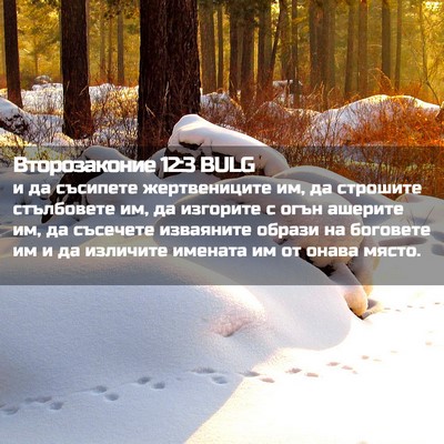 Picture 02 - Второзаконие 12:3 BULG - и да съсипете жертвениците - Bible Verse Picture