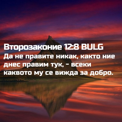Picture 02 - Второзаконие 12:8 BULG - Да не правите никак, както - Bible Verse Picture