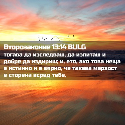 Picture 02 - Второзаконие 13:14 BULG - тогава да изследваш, да - Bible Verse Picture