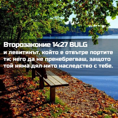 Picture 02 - Второзаконие 14:27 BULG - и левитинът, който е - Bible Verse Picture