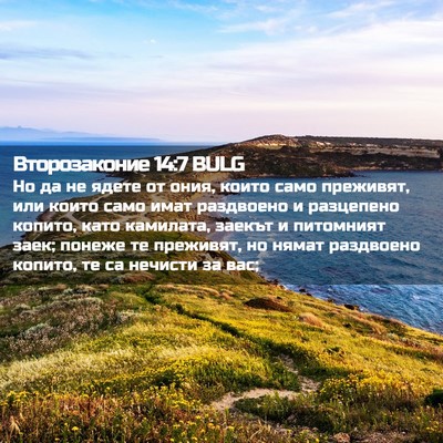 Picture 02 - Второзаконие 14:7 BULG - Но да не ядете от ония, - Bible Verse Picture
