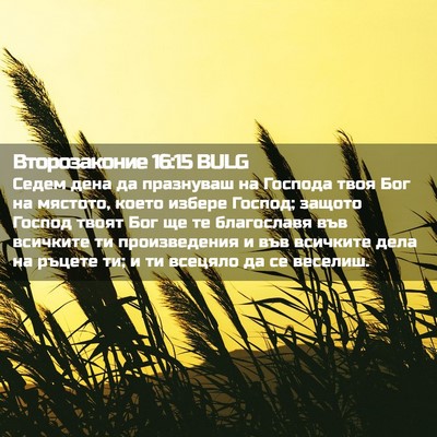 Picture 02 - Второзаконие 16:15 BULG - Седем дена да празнуваш на - Bible Verse Picture