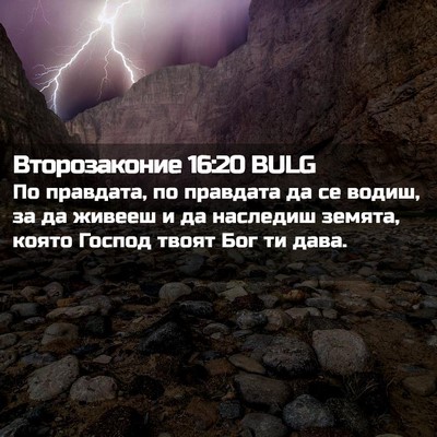 Picture 02 - Второзаконие 16:20 BULG - По правдата, по правдата да - Bible Verse Picture