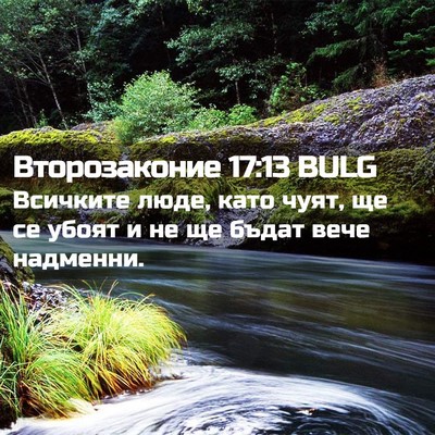 Picture 02 - Второзаконие 17:13 BULG - Всичките люде, като чуят, - Bible Verse Picture