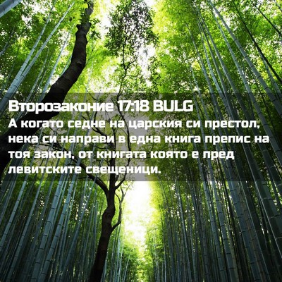 Picture 02 - Второзаконие 17:18 BULG - А когато седне на царския - Bible Verse Picture