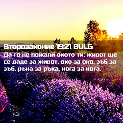Picture 02 - Второзаконие 19:21 BULG - Да го не пожали окото ти; - Bible Verse Picture