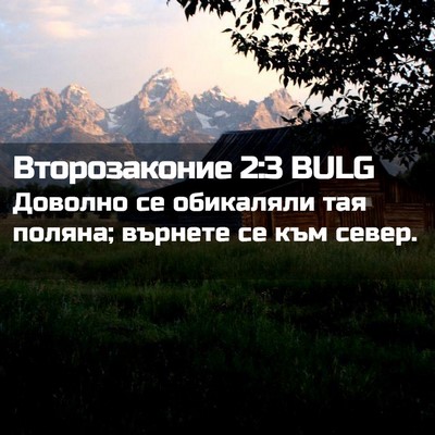 Picture 02 - Второзаконие 2:3 BULG - Доволно се обикаляли тая - Bible Verse Picture