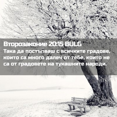 Picture 02 - Второзаконие 20:15 BULG - Така да постъпваш с - Bible Verse Picture