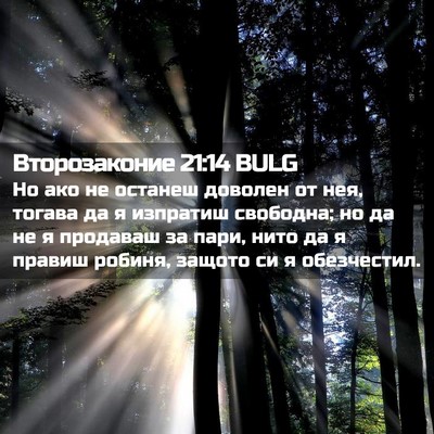 Picture 02 - Второзаконие 21:14 BULG - Но ако не останеш доволен - Bible Verse Picture