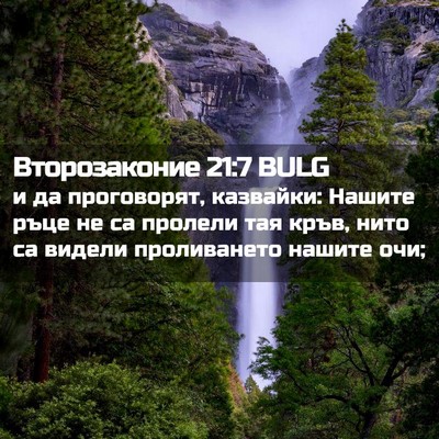 Picture 02 - Второзаконие 21:7 BULG - и да проговорят, казвайки: - Bible Verse Picture