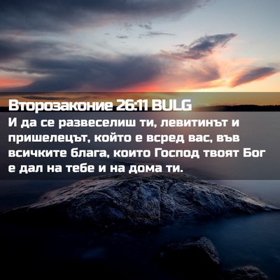 Picture 02 - Второзаконие 26:11 BULG - И да се развеселиш ти, - Bible Verse Picture