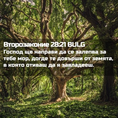 Picture 02 - Второзаконие 28:21 BULG - Господ ще направи да се - Bible Verse Picture