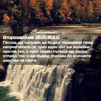 Picture 02 - Второзаконие 28:25 BULG - Господ ще направи да бъдеш - Bible Verse Picture