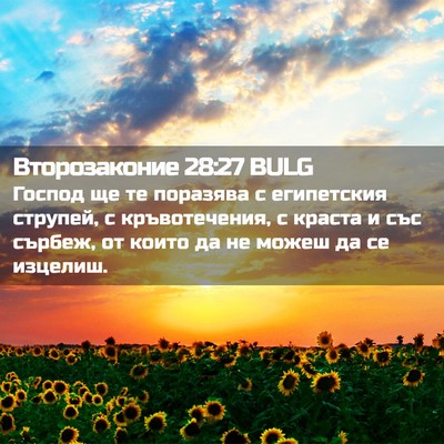 Picture 02 - Второзаконие 28:27 BULG - Господ ще те поразява с - Bible Verse Picture