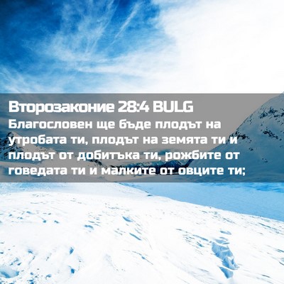 Picture 02 - Второзаконие 28:4 BULG - Благословен ще бъде плодът - Bible Verse Picture