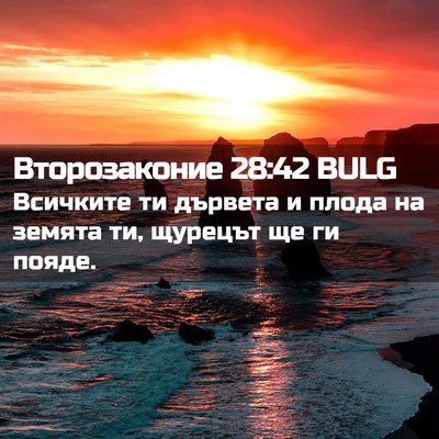 Picture 02 - Второзаконие 28:42 BULG - Всичките ти дървета и - Bible Verse Picture