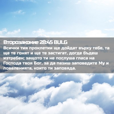Picture 02 - Второзаконие 28:45 BULG - Всички тия проклетии ще - Bible Verse Picture