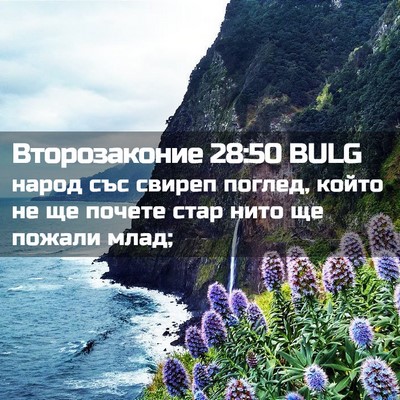Picture 02 - Второзаконие 28:50 BULG - народ със свиреп поглед, - Bible Verse Picture