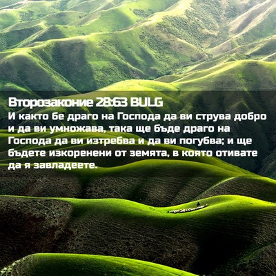 Picture 02 - Второзаконие 28:63 BULG - И както бе драго на Господа - Bible Verse Picture