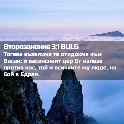 Picture 02 - Второзаконие 3:1 BULG - Тогава възвихме та - Bible Verse Picture