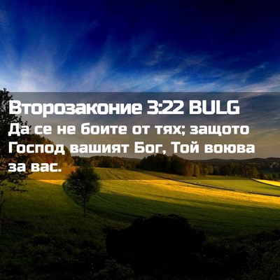 Picture 02 - Второзаконие 3:22 BULG - Да се не боите от тях; - Bible Verse Picture