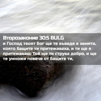 Picture 02 - Второзаконие 30:5 BULG - и Господ твоят Бог ще те - Bible Verse Picture