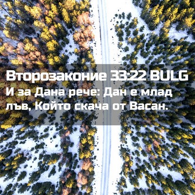 Picture 02 - Второзаконие 33:22 BULG - И за Дана рече: Дан е млад - Bible Verse Picture