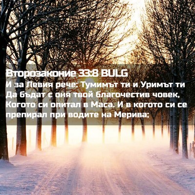Picture 02 - Второзаконие 33:8 BULG - И за Левия рече: Тумимът ти - Bible Verse Picture
