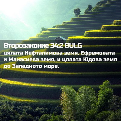 Picture 02 - Второзаконие 34:2 BULG - цялата Нефталимова земя, - Bible Verse Picture