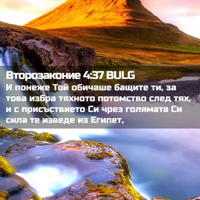 Picture 02 - Второзаконие 4:37 BULG - И понеже Той обичаше - Bible Verse Picture